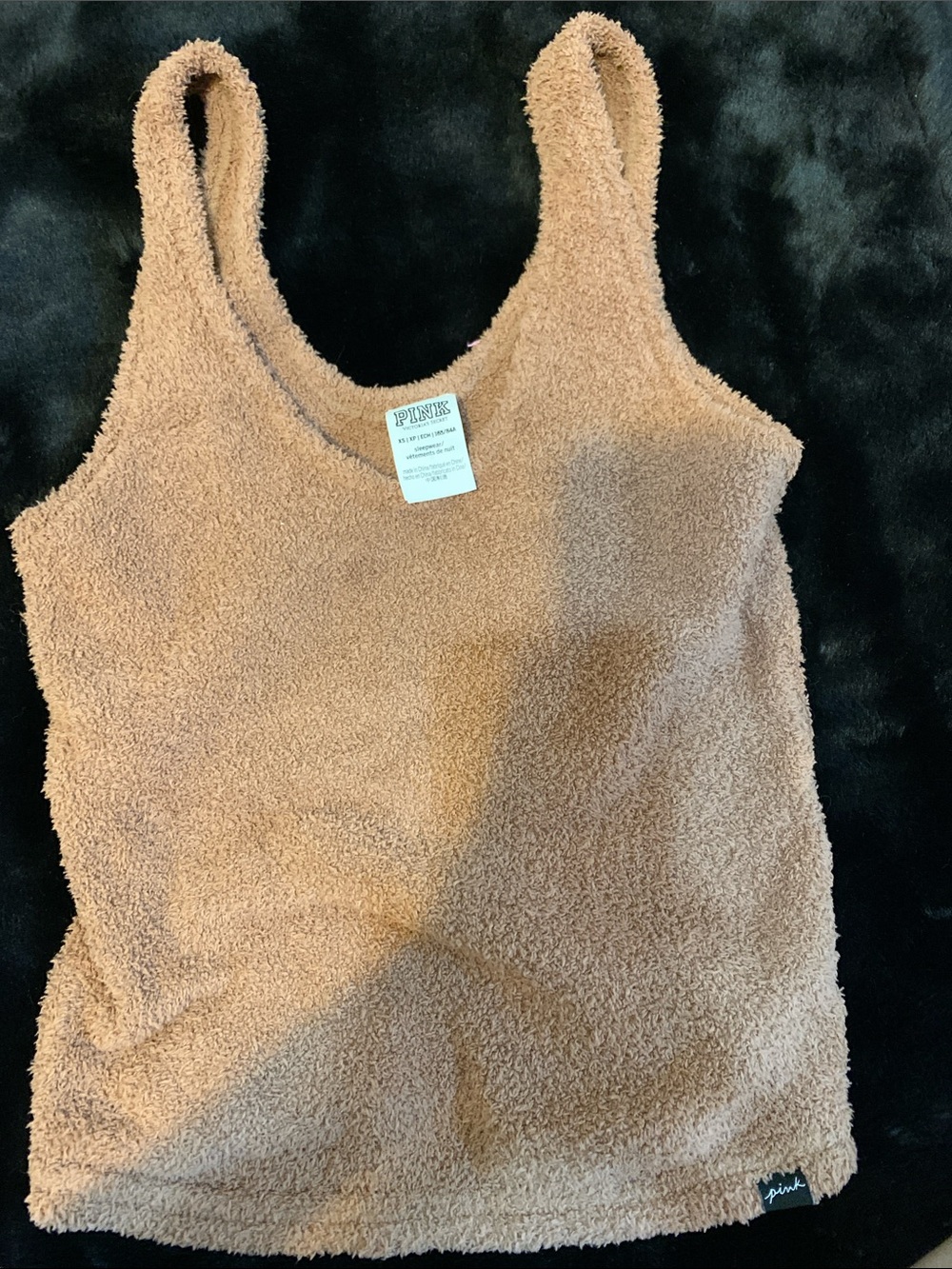 Victorias sercret marshmallow Cozy Teddy Tank Top - Camel